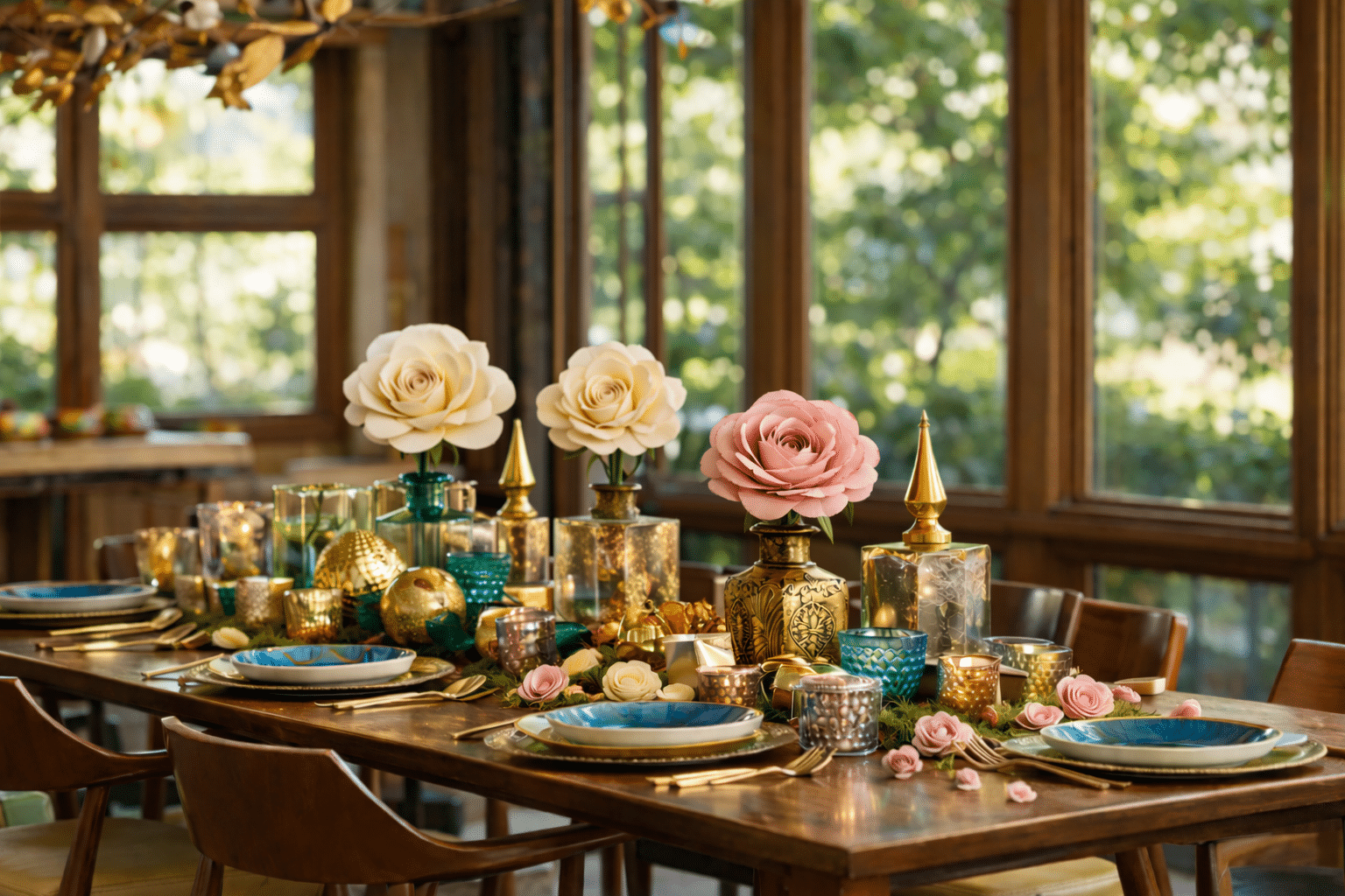 Creating Paper Flowers for Table Settings